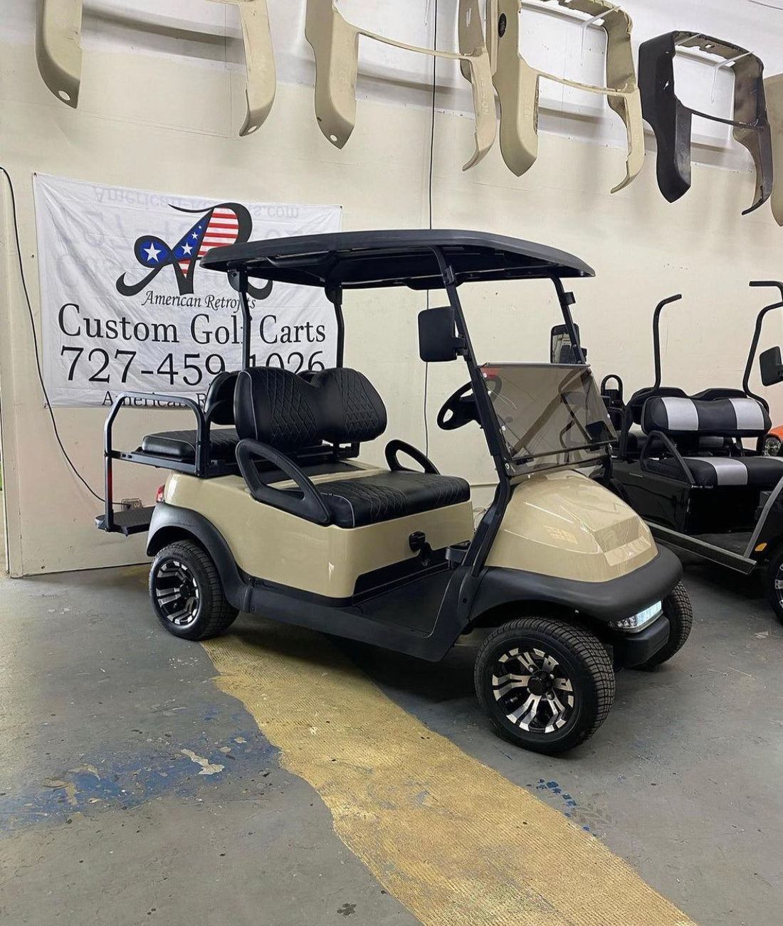 2013/2021 Built Club Car Precedent Blue 4 Seater Lifted 48 Volt Golf Cart